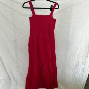 Madewell Smocked Tiered Maxi Dress NWOT